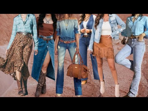 Una TENDENCIA de MODA EL ESTILO VAQUERO esta en tendencia de moda