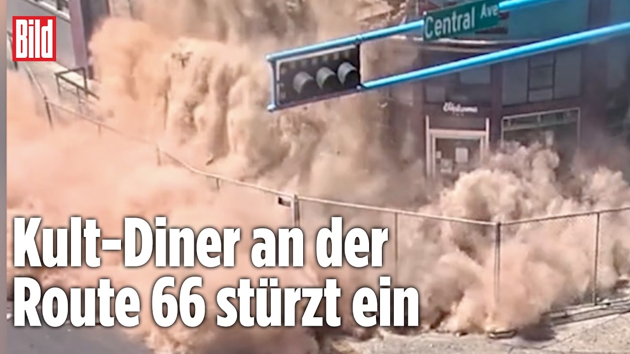 ROUTE-66-DRAMA: Kult-Diner stürzt ein – Lkw entgeht Katastrophe