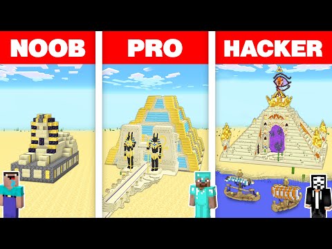 Scorpy - Minecraft NOOB vs PRO vs HACKER: EGYPT SAND HOUSE BUILD CHALLENGE in Minecraft Animation
