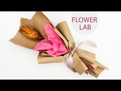 DIY flower wrapping: Single flower wrapping
