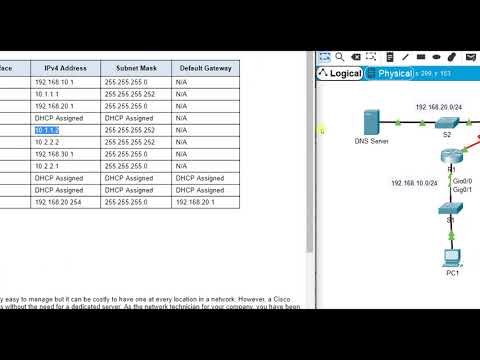 Packet Tracer 7.2.10 - Configure DHCPv4