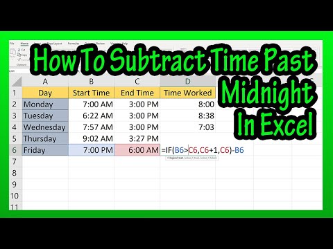 How To Subtract Time Over Past Midnight Span In Excel Explained - How Excel Accounts For Time