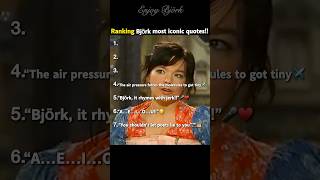 Ranking Björk most iconic quotes!!📜😊♥️✈️🎤🍇📺 #bjork #ranking #shorts