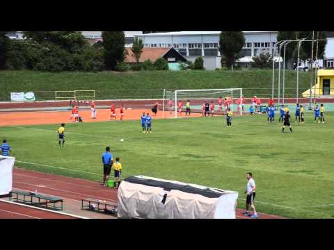 Ljubljana Open 2014, NK Bravo - MTK Budapest, Timotej Bizilj, prosti strel