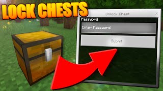 How To Lock Chests In MINECRAFT!! - Easy!! (Minecraft BE/PE)