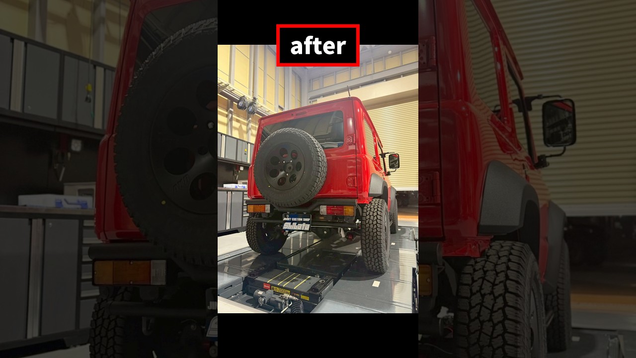 レッドオールペンのシエラ、完成しました #シエラカスタム #ジムニー #オールペン #ノマド #シエラ #芝田自動車