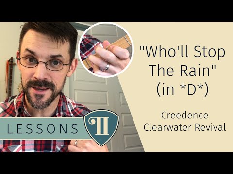 LEARN - (D tuned version) CCR, "Who'll Stop The Rain" -  Stick Dulcimer Guitar