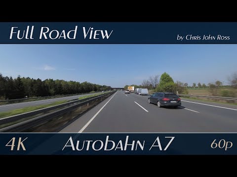 Autobahn (A7), Germany: Hannover - Hamburg / Schwarmstedt - Westenholz - Dreieck Walsrode - 4K UHD