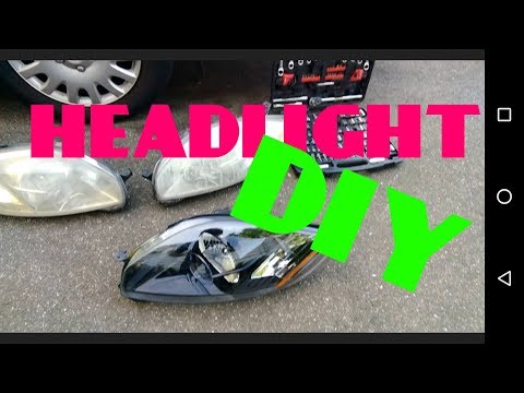Full Headlight Removal + Install TYC Brand 4G MITSUBISHI ECLIPSE