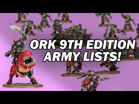 Ork Army Lists for 9th Edition
