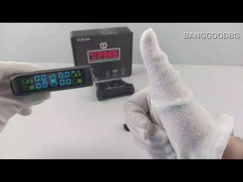 Wireless Solar TPMS LCD Car Tire Pressure Monitoring System BANGGOOD