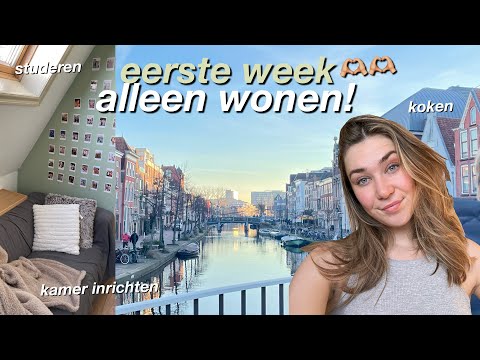 EERSTE WEEK OP MEZELF WONEN!🫶🏼 *grootste chaos die gaat zien maar wel goeie vibes*