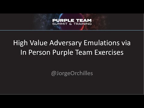 High Value Adversary Emulations via In Person Purple Team Exercises
