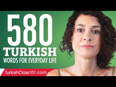 580 Turkish Words for Everyday Life - Basic Vocabulary #29