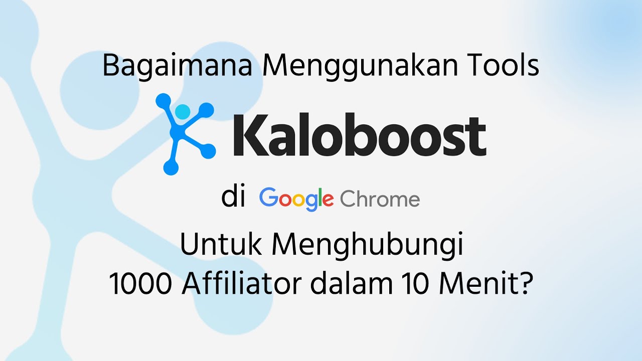 Panduan Lengkap | Menggunakan Tools Kaloboost
