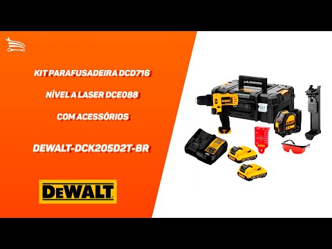 Jogo Parafusadeira Furadeira de Impacto 3/8 Pol. 12V e Nível a Laser 30M 12V com 2 Baterias Carregador Bivolt e Acessórios  - Video