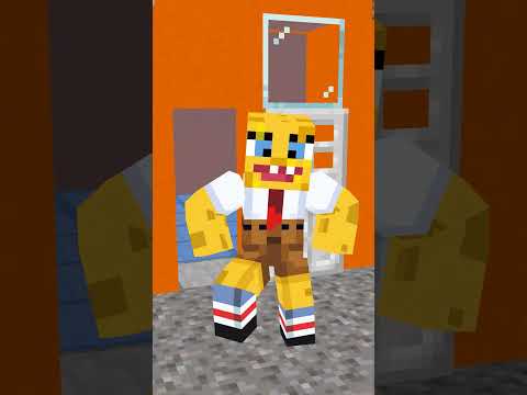 BELLAFACCIA INCONTRA SPONGEBOB SU MINECRAFT #shorts