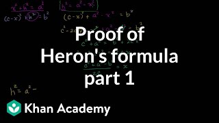 Part 1 of Proof of Heron's Formula
