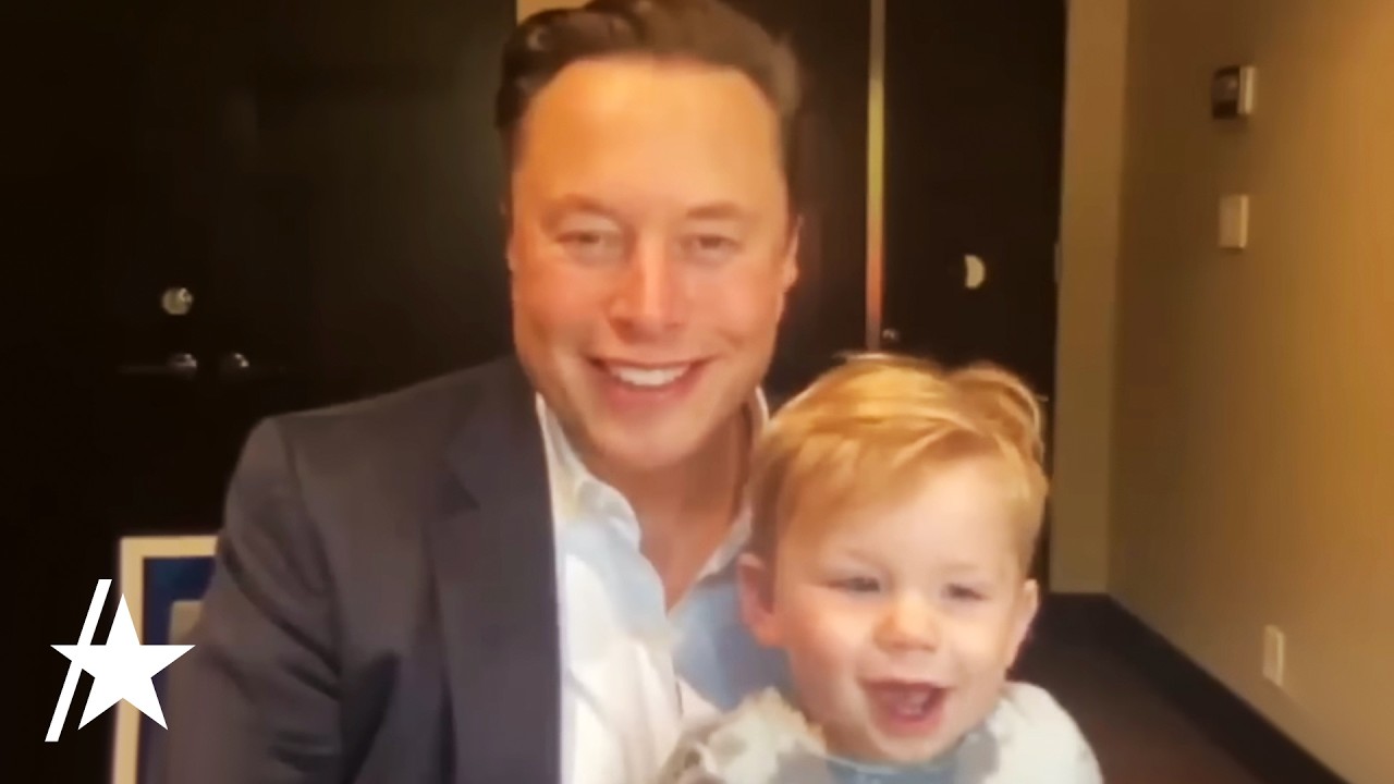 Elon Musk & Grimes' Son Sits On Dad's Lap & Says Hi In SpaceX Video