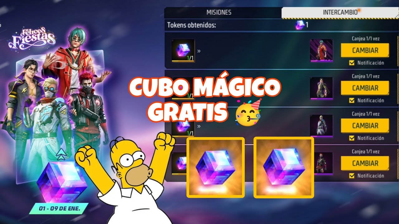 RECLAMA CUBO MAGICO GRATIS! FACIL Y RAPIDO FREE FIRE