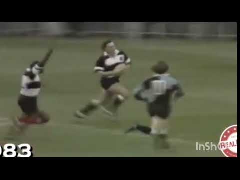 Danie Gerber scores 6 tries for Barbarians. 1983