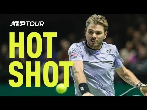 Hot Shot: Wawrinka Goes Corner To Corner vs. Nishikori At Rotterdam 2019