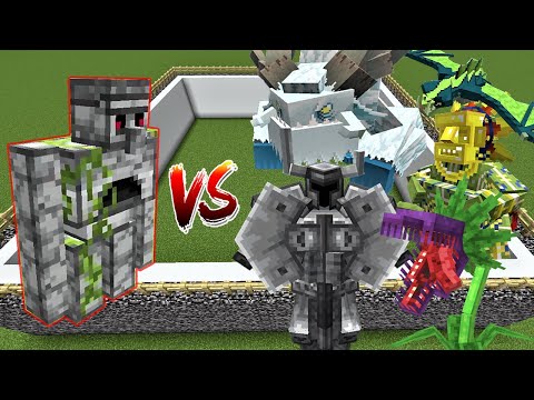 Furnace Golem vs Mowzie's Mobs [Minecraft Mob Battle]
