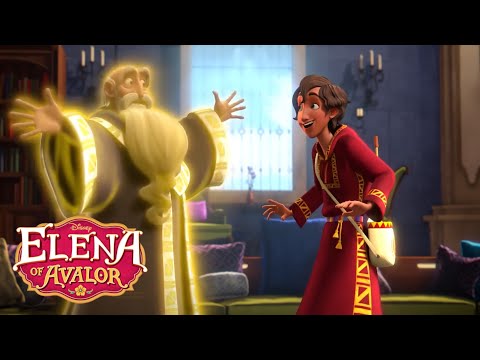 Mateo and Elena Meet Alacazar But Spirit - Elena of Avalor | Spirit of a Wizard (HD)