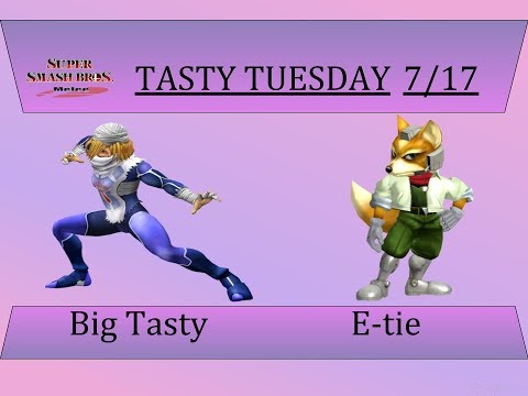 Big Tasty (Sheik) vs E-tie (Fox) Tasty Tuesday 7/17 Winners Side - SSBM
