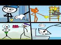 THIEF PUZZLE Vs STICKPUNKI Vs SATISDOM Vs RAGDOLL JUMP Satisfying Quadruple Gameplay