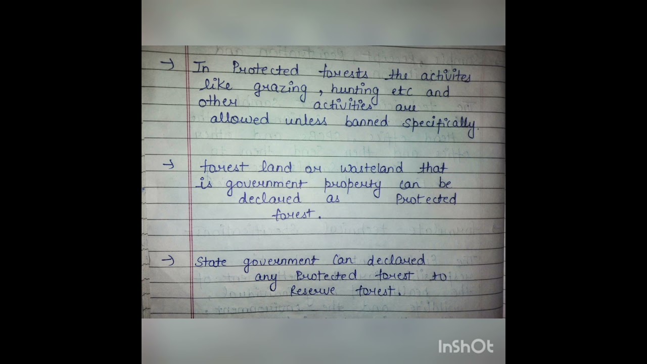 protected forests | Indian forest Act 1927 #lawnotes