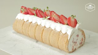 Strawberry Tiramisu Roll | Easy Lady Fingers Dessert Recipe
