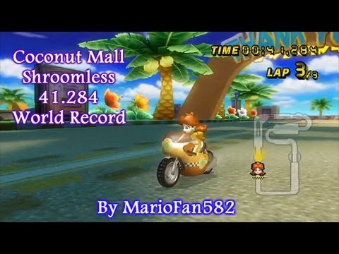 [MKW Former WR/BKT] Coconut Mall (Shroomless) - 00:41.284 - MarioFan