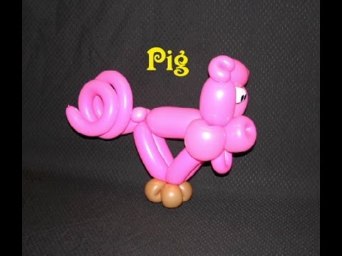 Learn how to make a balloon animal Pig using balloon twisting