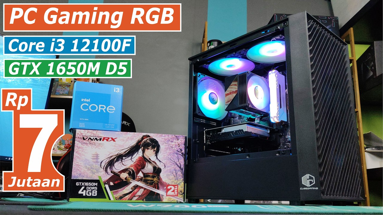 Rakit PC Gaming 7 Jutaan Sekarang Apakah WORTH IT? Core i3 12100F + GTX 1650M DDR5