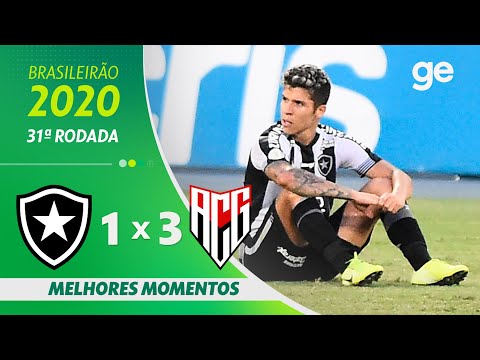 Gols e lances de Botafogo x Atlético-GO