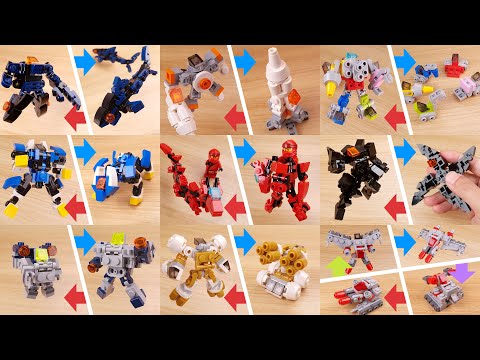 37 LEGO robot 3D & stop motion animations! All my LEGO transformers and combiners mech MOC!