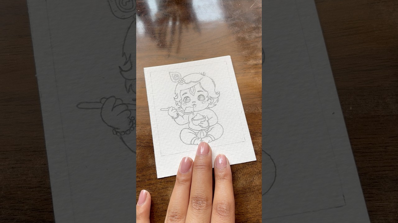 Shree Krishna Painting : Watercolour / Mic Arts / How to Paint / Bal Krishna / Watercolour Painting