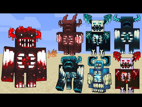 The Blood Warden Vs powerful Wardens / Minecraft Mob Battle