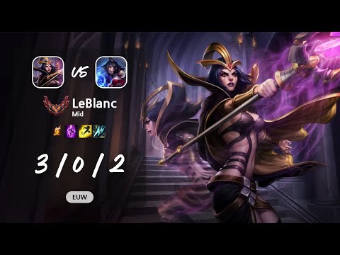 LeBlanc Mid vs Ahri - EUW GrandMaster Patch 13.12