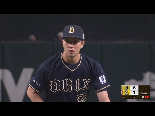 【8回裏】今季6勝目!! バファローズ・田嶋大樹 8回103球8奪三振1失点の快投!!  2023年9月23日 福岡ソフトバンクホークス 対 オリックス・バファローズ