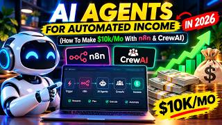 AI Agents For Automated Income in 2026 (How To Make $10k/Mo With n8n & CrewAI)