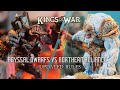 We play Kings of War! Abyssal Dwarfs vs Northern Alliance with the updated rules
