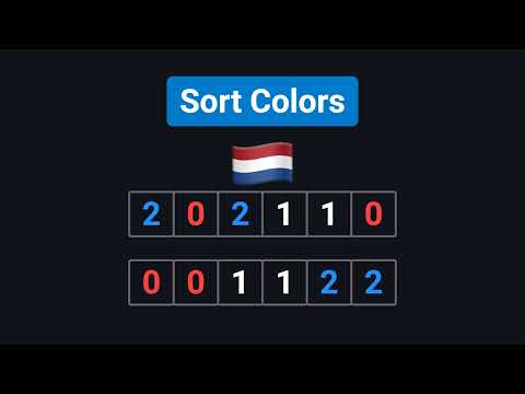 Sort Colors — Leetcode 75 Python Algorithm Visualization