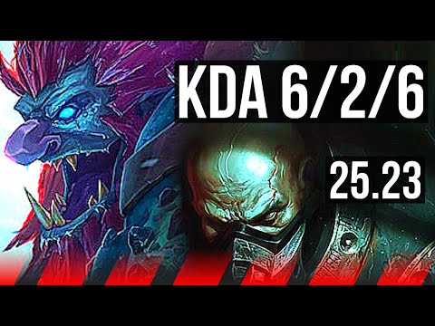 TRUNDLE vs URGOT (TOP) | 6/2/6 | EUW Master | 25.23