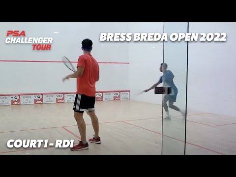 Live Squash: BRESS Breda Open 2022 - Court 1 - Rd 1