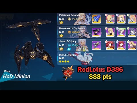 Redlotus Exalted Abyss | HoD (D386) 888 Pts | Week 98 Account - Honkai Impact 3rd