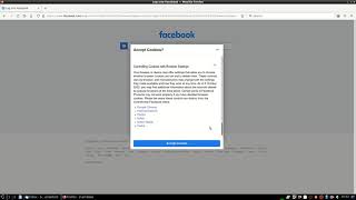 Facebook must be joking: cannot login because of cookies popup bug