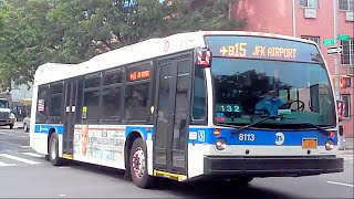 [MTA]: ✈JFK Airport Bound 2015 Novabus LFS [#8113] B15 Bus @ Utica Av & Dean St