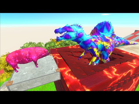 Colors Race Get a Pink Pig - Animal Revolt Battle Simulator
